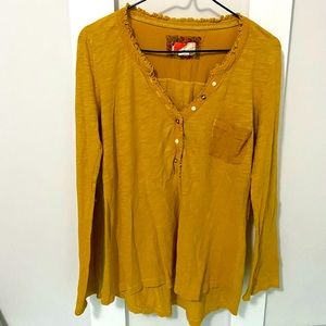 Anthropologie Shirt Long Sleeve Size M